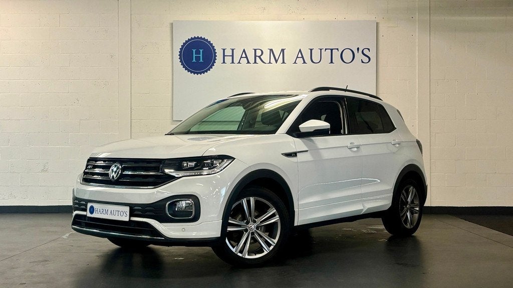 Volkswagen T-Cross 1.0 TSI R Line 116pk DSG Trekhaak / Navi, Zwart, 116 pk, Wit, Origineel Nederlands