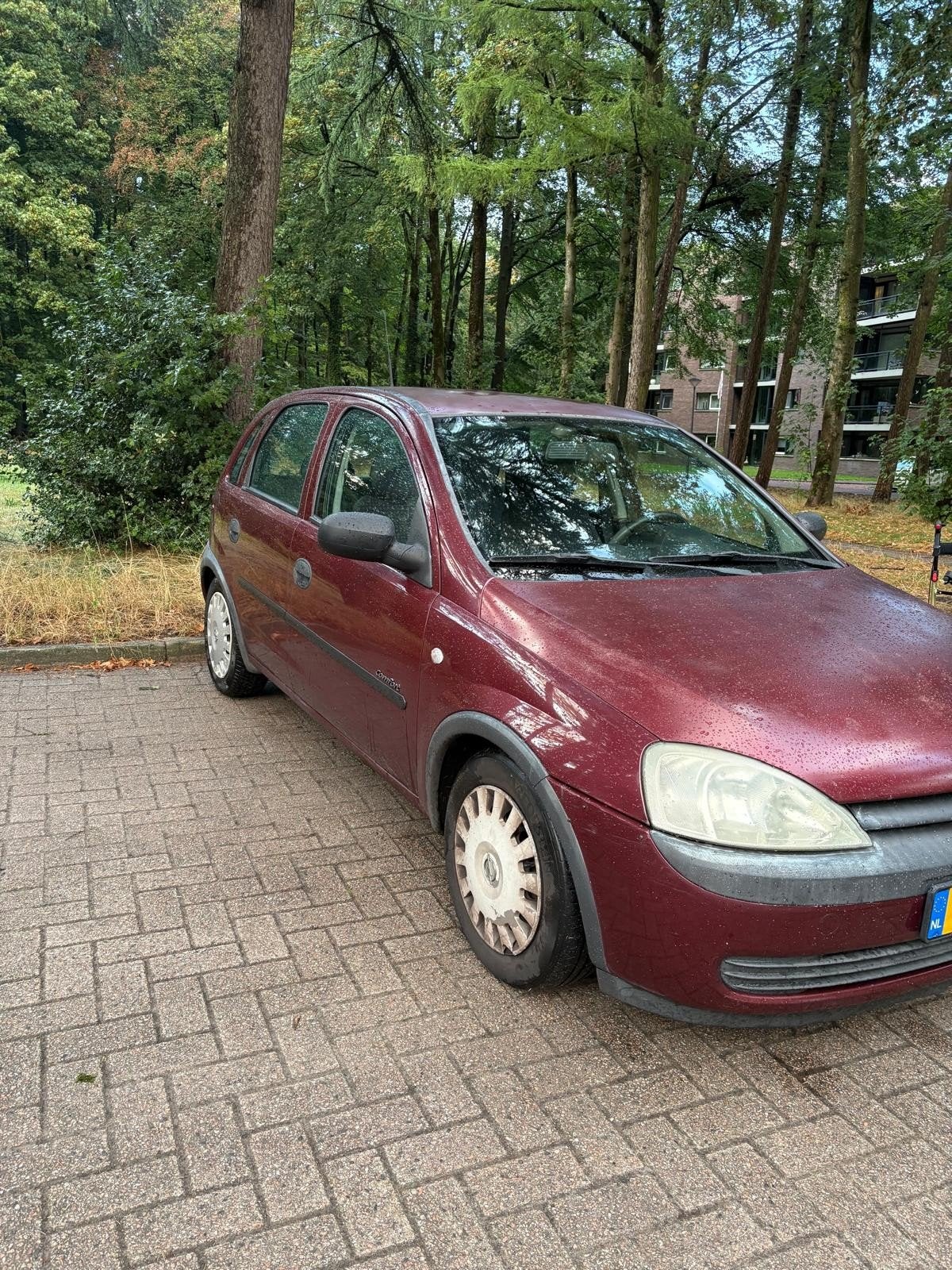 Opel Corsa 1.4 I 16V 5D AUT 2002 Rood, Auto's, 450 kg, 40 €/maand, 4 cilinders, 1389 cc