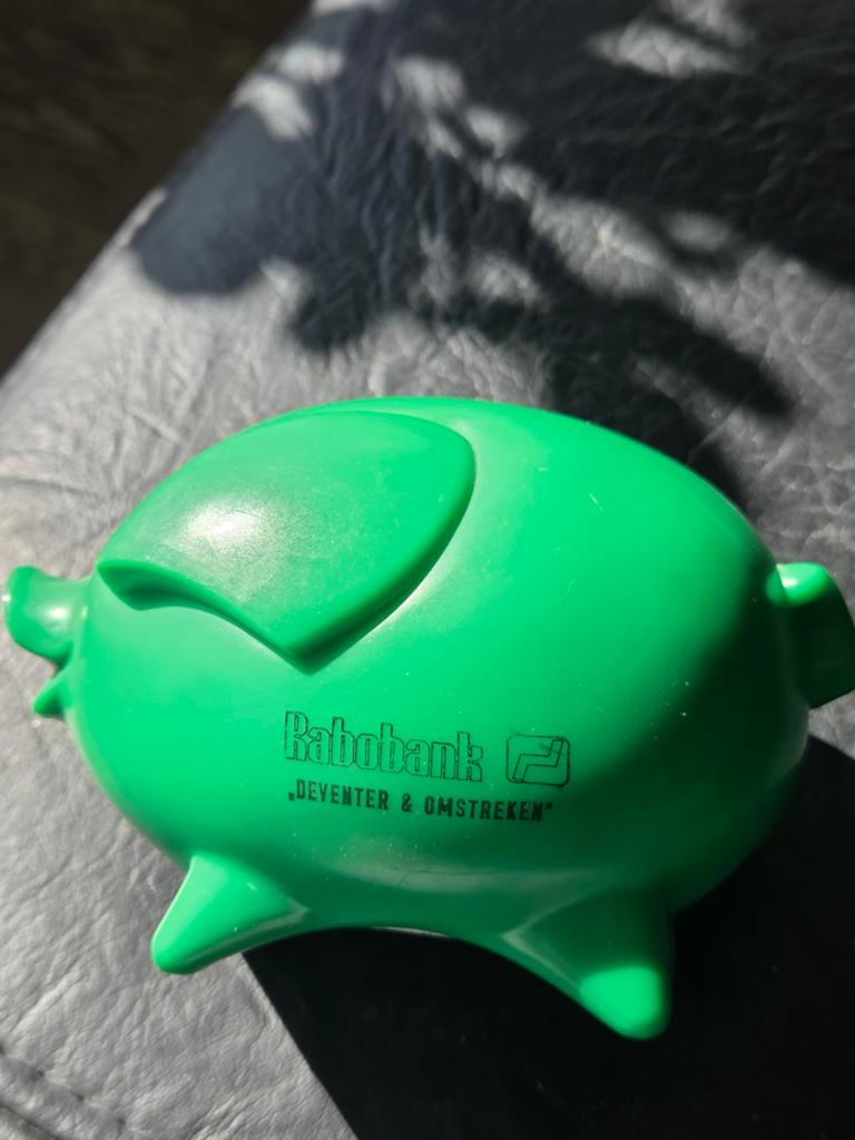Rabobank spaarvarken Deventer & Omstreken, Verzamelen, Spaarpotten, Gebruikt, Dier, Kunststof, Verzenden