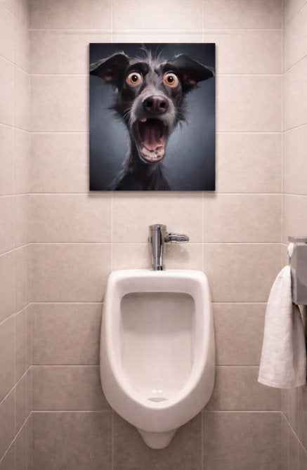 Grappige canvas van hond, Ut, Nieuw, Ophalen of Verzenden, Uno