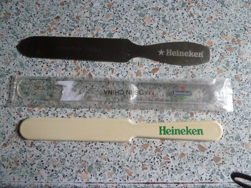 Heineken bier afschuimers 3 x, Ophalen of Verzenden, Zo goed als nieuw, Overige typen, Heineken