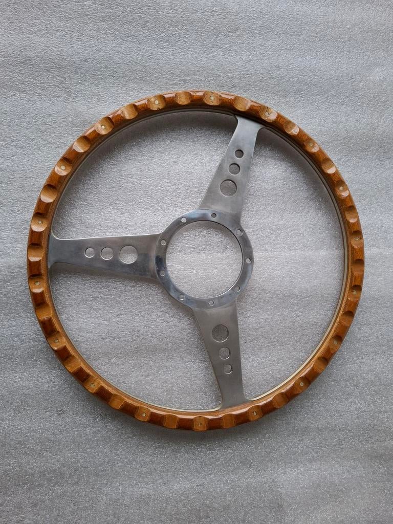 Houten Moto-Lita 12 inch stuur voor oldtimers, Auto-onderdelen, Besturing, Ophalen of Verzenden