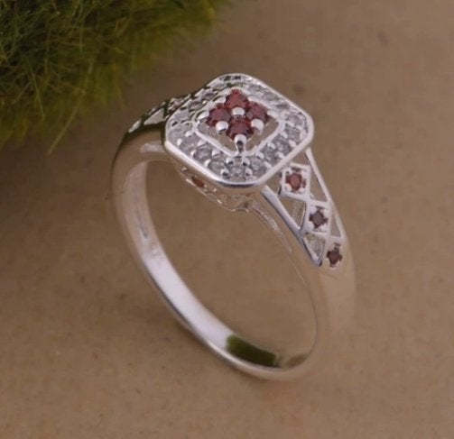 Fashion 925 sterling zilveren ring met zirkonen, Sieraden, Tassen en Uiterlijk, Nieuw, Ophalen of Verzenden, 17 tot 18, Met edelsteen