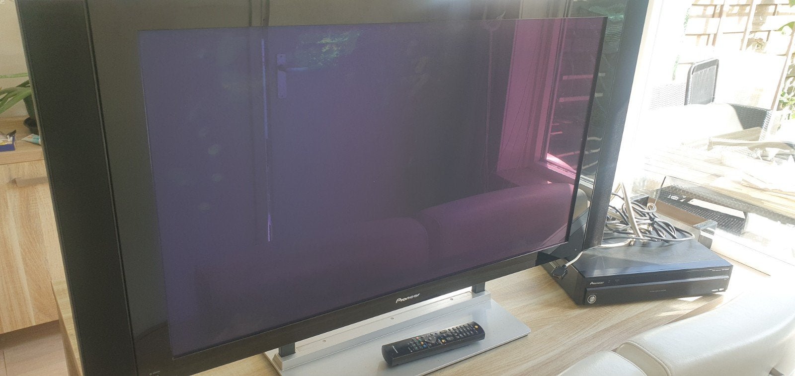 Plasma TV 43 inc met ab en met mediabox pdp-r06fe en boxen, Audio, Tv en Foto, Televisies, Ophalen, Gebruikt, 50 Hz, HD Ready (720p)