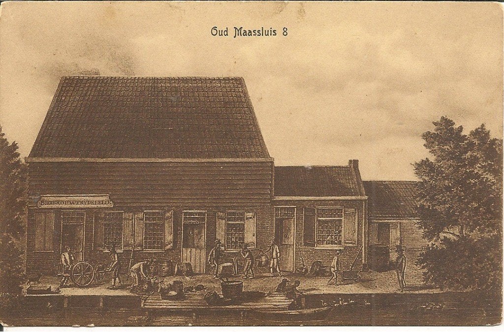 Oude briefkaart Maassluis 8 - Voor 1920, Verzamelen, Ophalen of Verzenden, Voor 1920, Ongelopen, Zuid-Holland