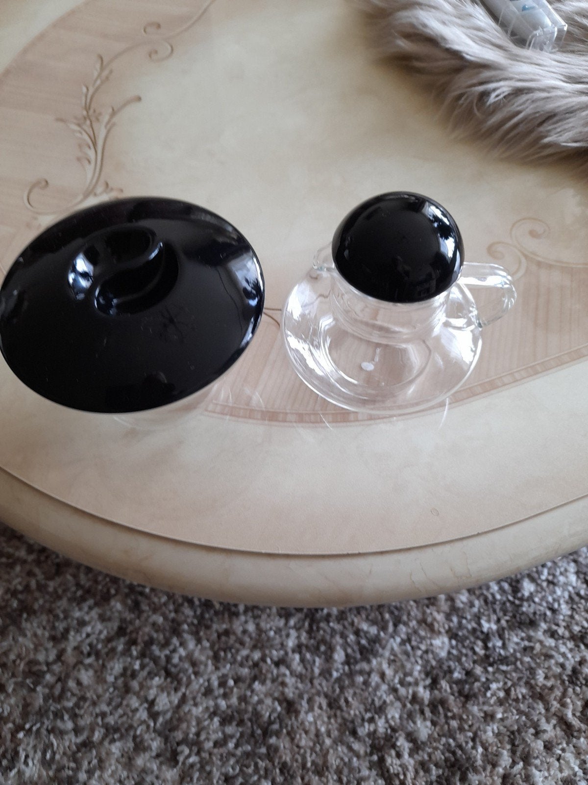 ROOMSTELLETJE VAN GLAS IS GEMERKT, Ophalen, Zo goed als nieuw, Glas, Overige stijlen