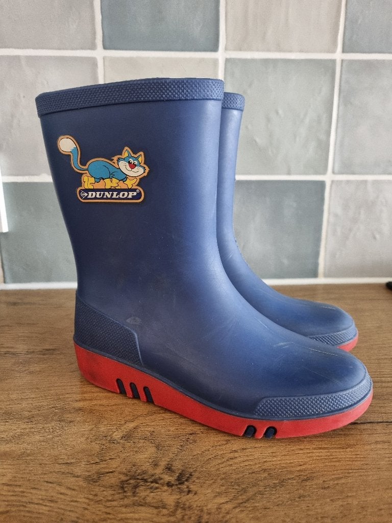 Dunlop regenlaarzen maat 27, Gebruikt, Jongen of Meisje, Ophalen of Verzenden, Laarzen