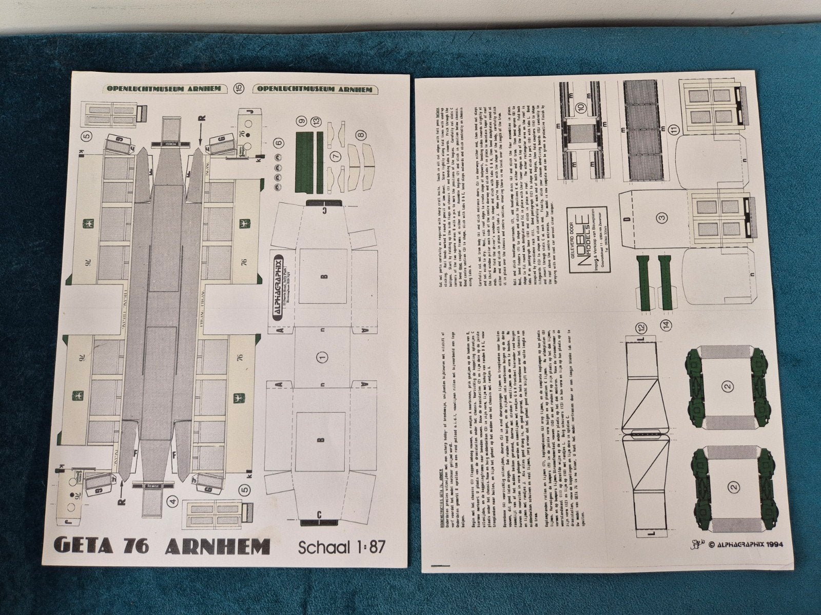 Bouwplaat GETA 76 Arnhem 1/87, Ophalen of Verzenden, Trein