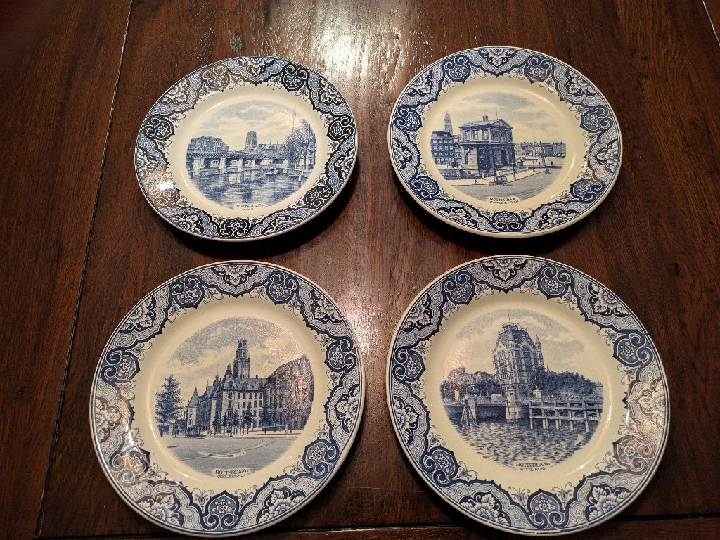 Delfts Blauw borden, afbeeldingen van Rotterdam, Ophalen
