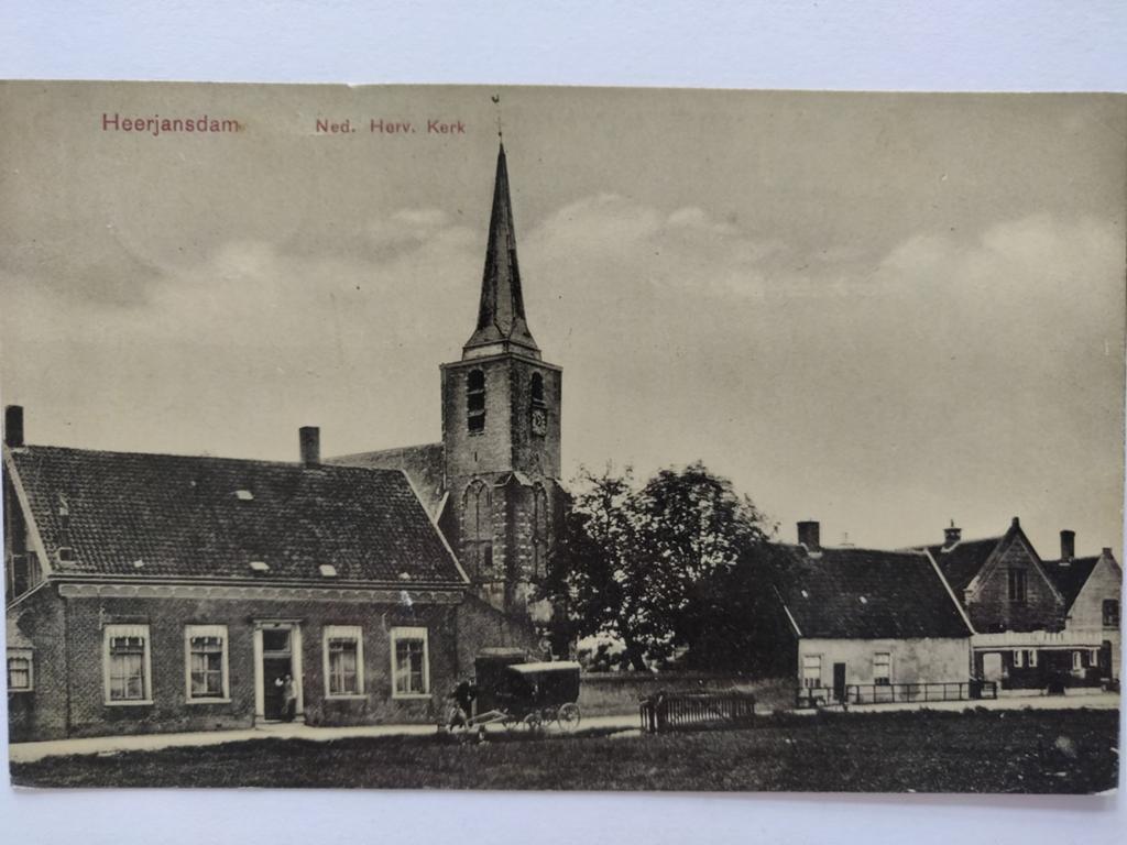 X1712 Heerjansdam 1908 naar Oosterwijk, Ophalen of Verzenden, Voor 1920, Noord-Holland