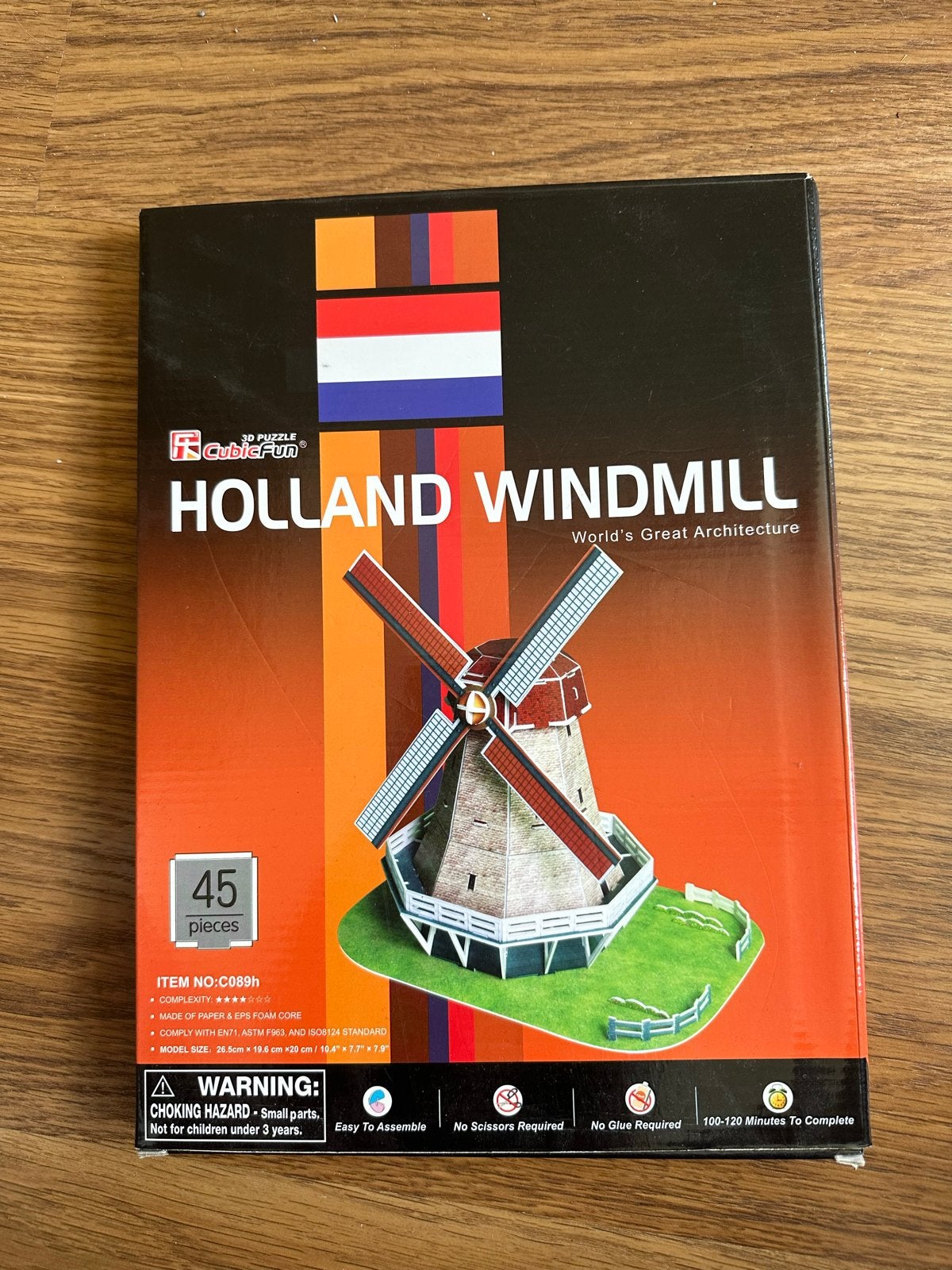 3D Puzzle Hollandse Windmolen - CubicFun C089h, Ophalen of Verzenden, Nieuw, Overige merken
