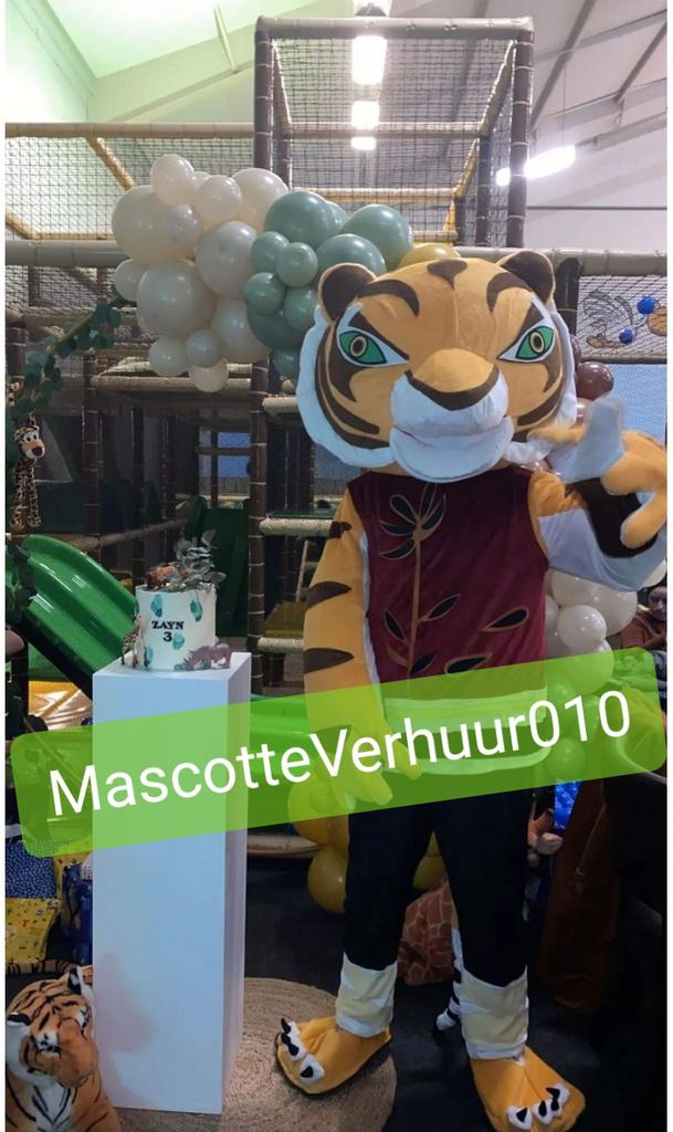 Tijger Jungle mascotte te huur, Hobby en Vrije tijd, Ophalen, Zo goed als nieuw, Verjaardag
