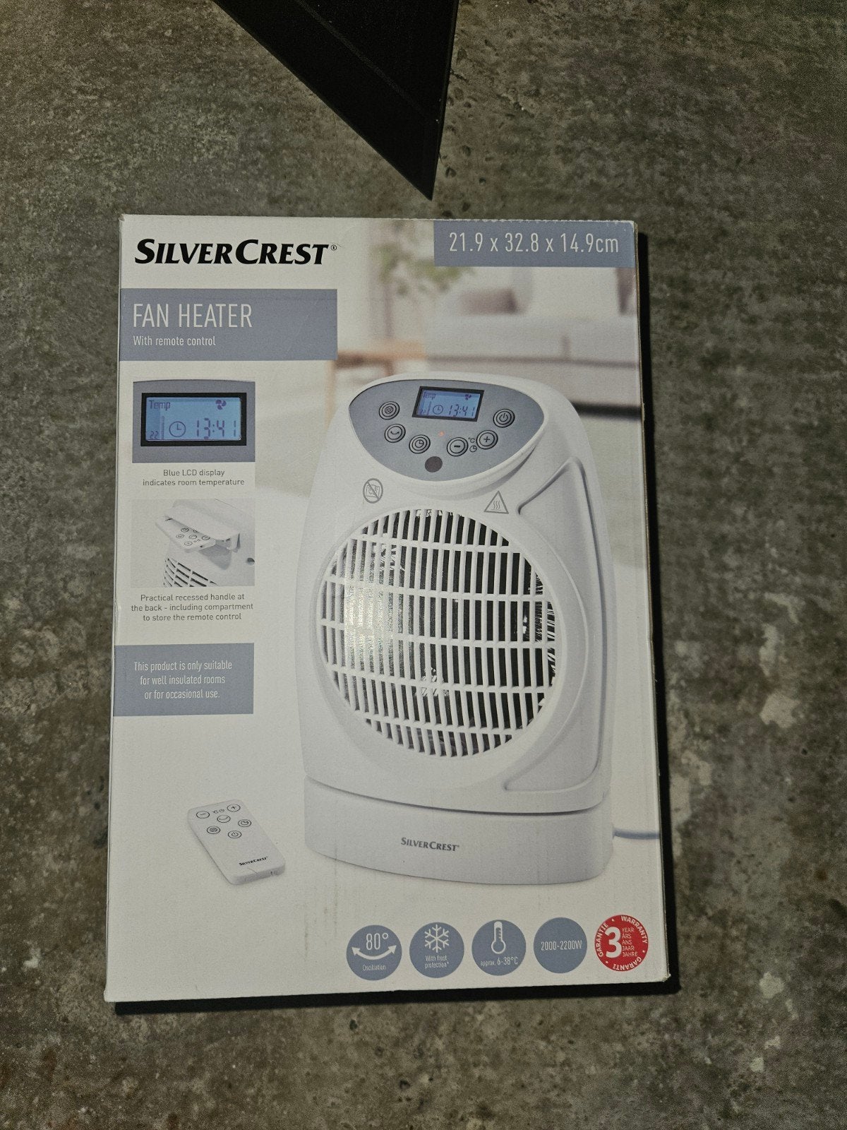 SilverCrest Ventilatorkachel met Afstandsbediening, 30 tot 80 cm, Kachel, Minder dan 60 cm, Ophalen of Verzenden