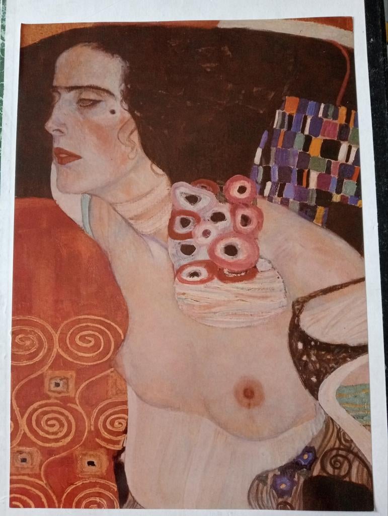 Gustav Klimt print naakt erotiek, Ophalen of Verzenden