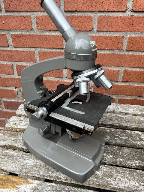 Vintage microscoop, Ophalen of Verzenden, Gebruikt, Minder dan 400x, Biologische microscoop