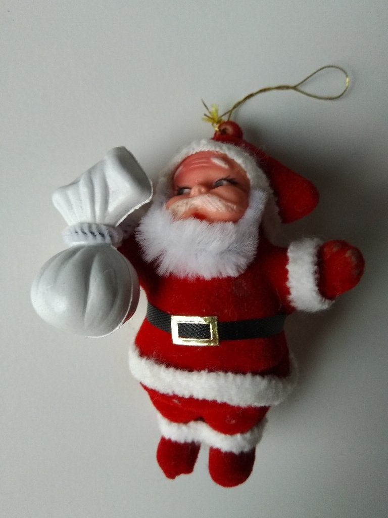 vintage kerstman kerstboomhanger, Ophalen of Verzenden, Gebruikt