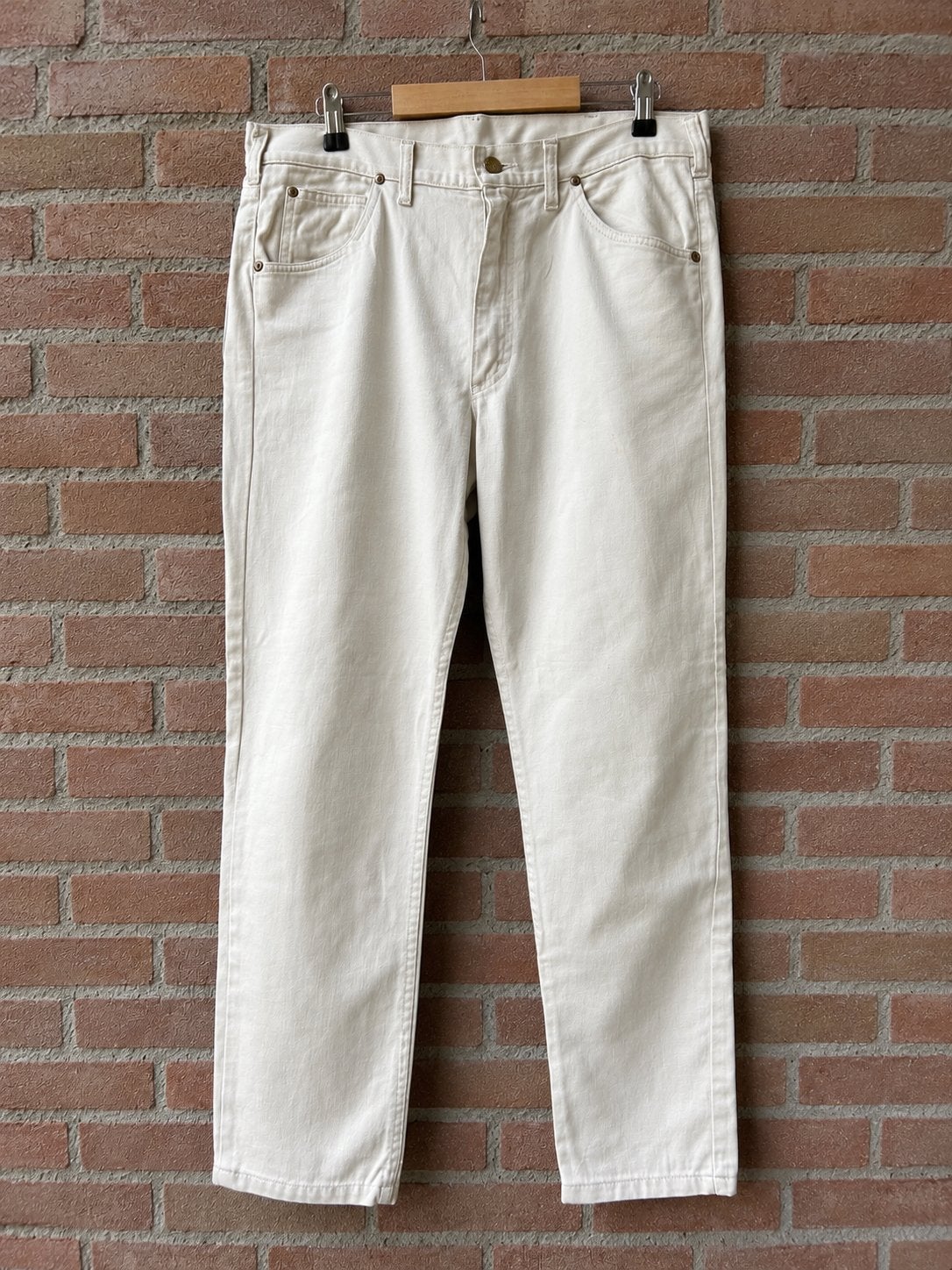 Vintage 60s Lee Westerner Broek Made USA Levi’s Big E RRL, Ophalen of Verzenden, Gedragen, Maat 52/54 (L), Beige