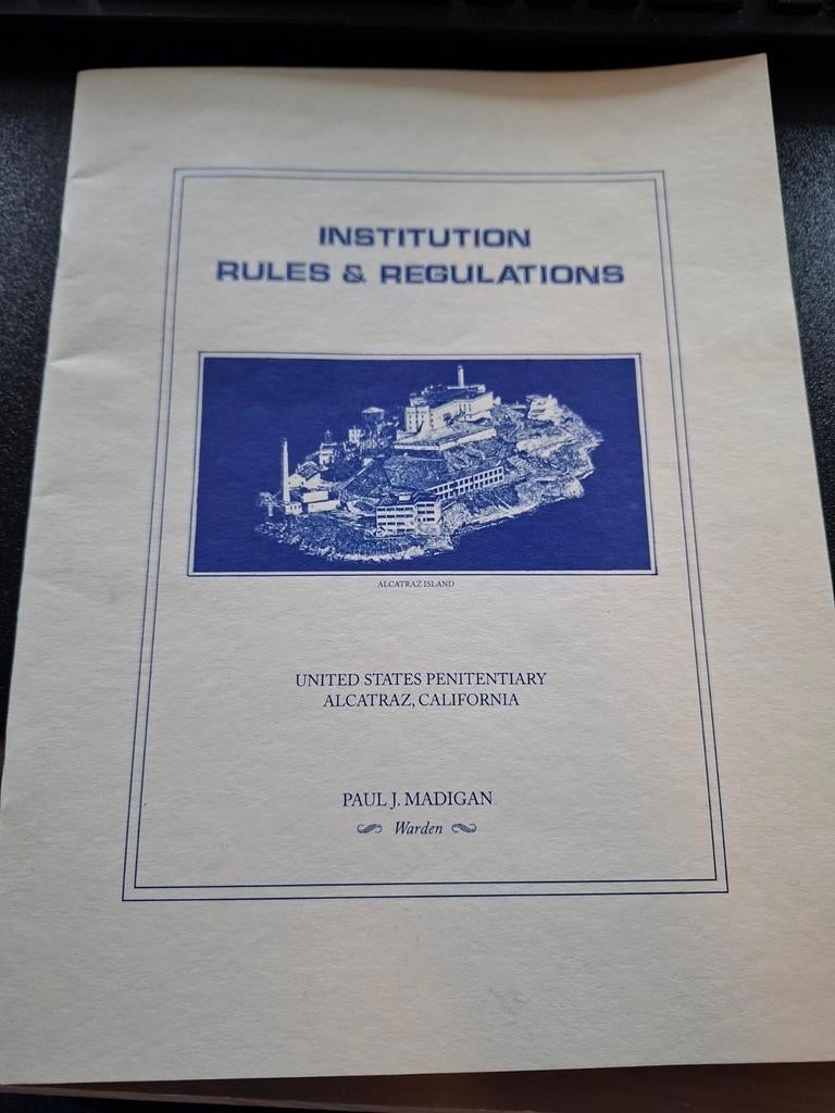 Institution Rules & Regulations, Penitentiary, Alcatraz, Boeken, Geschiedenis | Wereld, Nieuw, Noord-Amerika, 20e eeuw of later