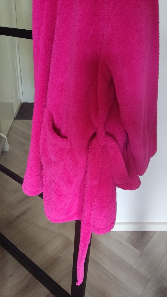 Kinderbadjas roze maat L/XL, Ophalen of Verzenden, Zo goed als nieuw, Hema, Jongen of Meisje