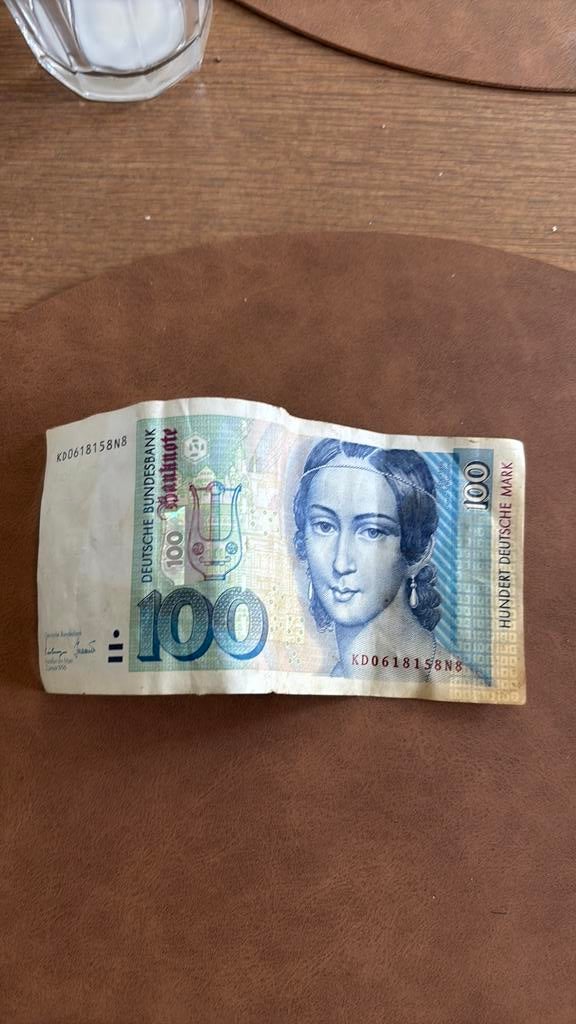 100 deutsche mark bill, Verzenden, Duitsland