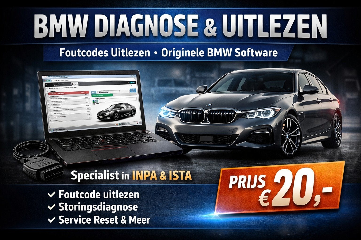 BMW Uitlezen / Diagnose / Storingen Wissen – E / F / G Serie, Ophalen, Nieuw, BMW