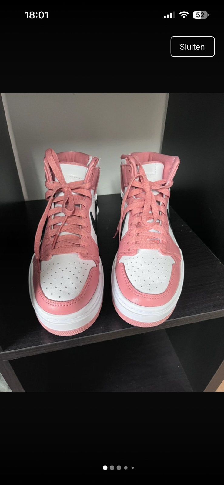 Nike Air Jordan 1 Roze/Wit - Zo goed als nieuw, Ophalen of Verzenden, Nieuw, Roze, Sneakers of Gympen