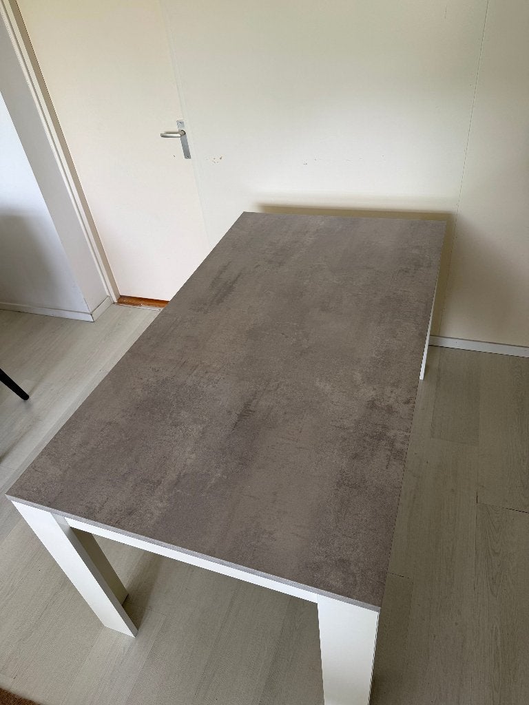 Eettafel, Salontafel en TV-kast set, grijs marmer, Ophalen, Overige materialen, 100 tot 150 cm, 50 tot 75 cm