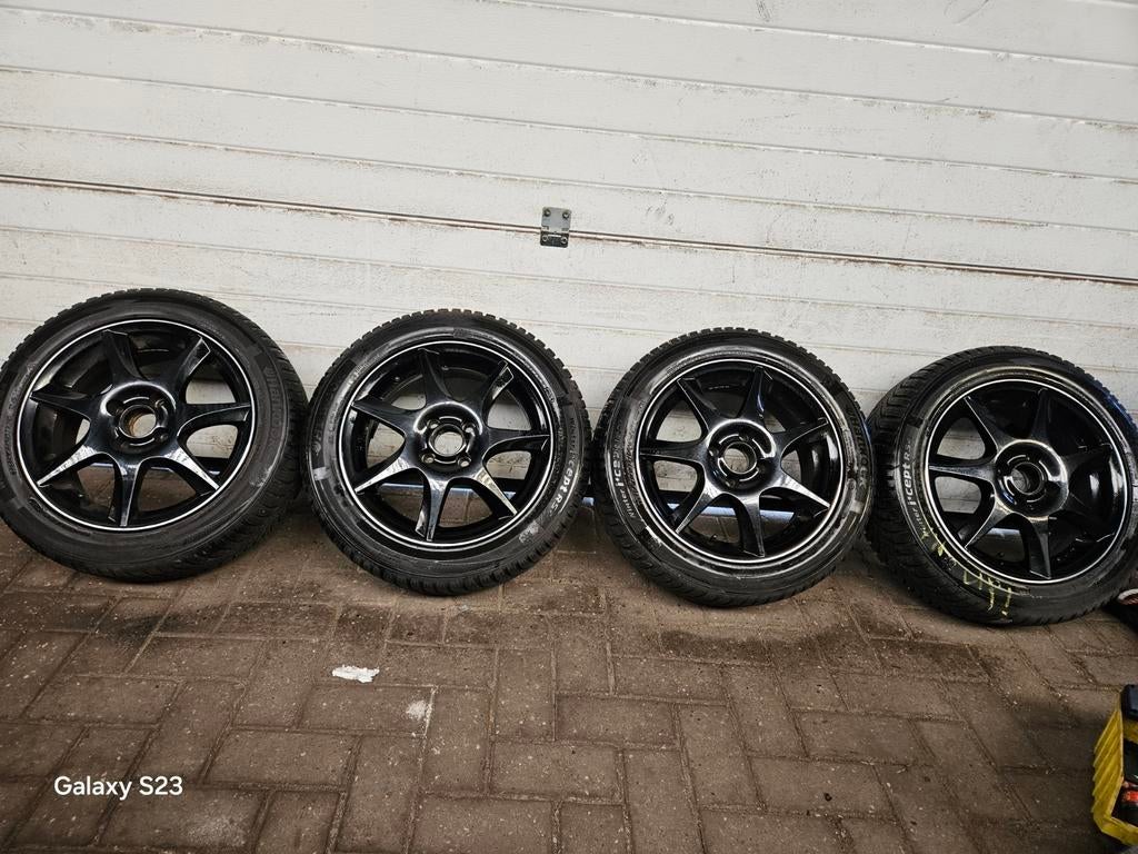 15 inch 4x100 Vw Up Seat Mii Skoda citygo velgen banden, Gebruikt, 15 inch, Banden en Velgen, Personenwagen