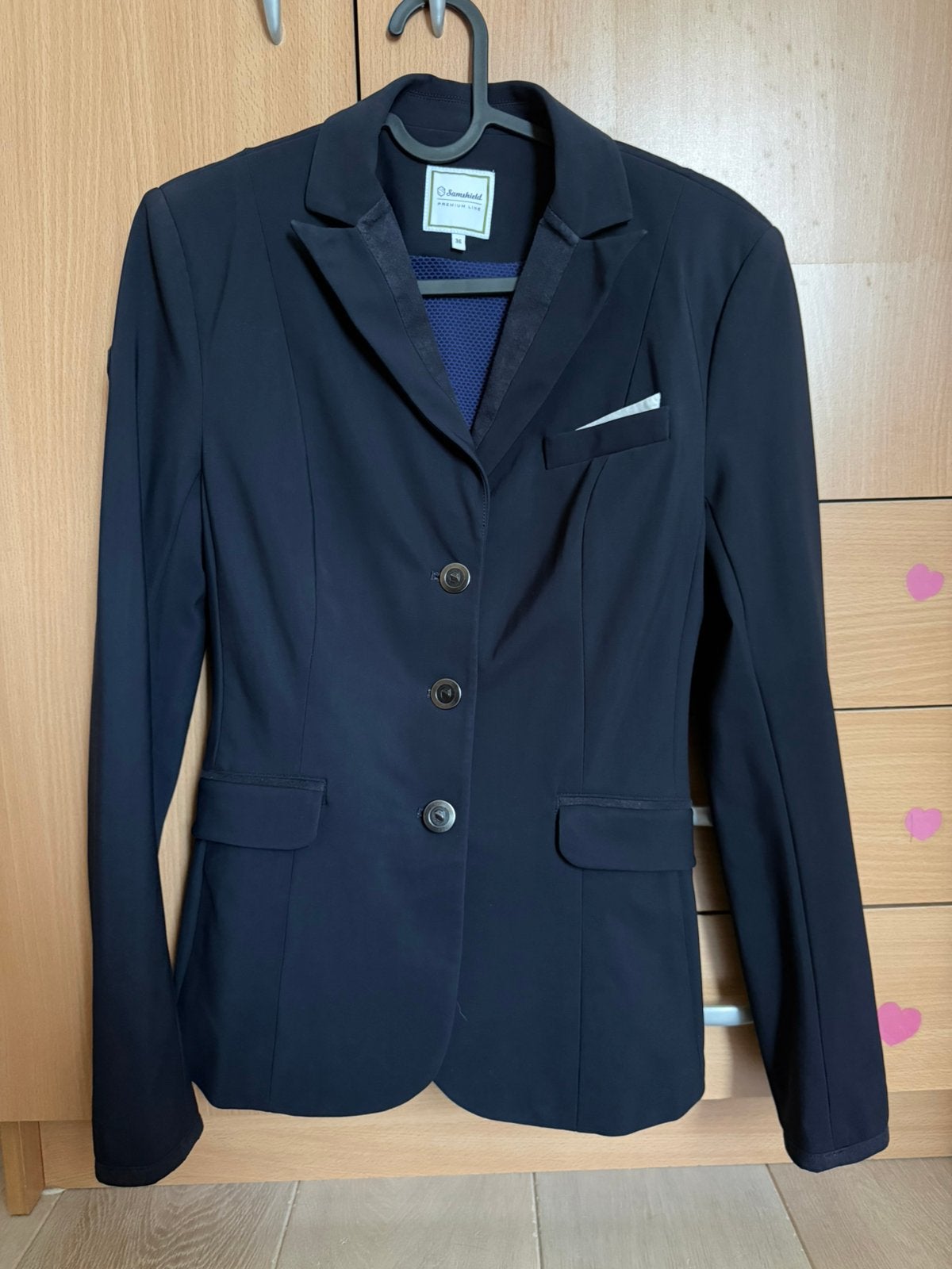 Samshield wedstrijdjasje navy maat 36, Dieren en Toebehoren, Blauw, Ritssluiting, Dressuur, XS