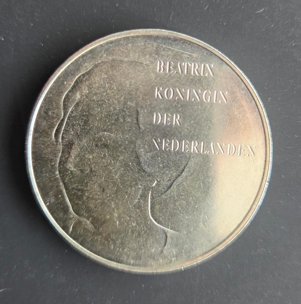 Nederlandse zilveren 50 Gulden 1995, Koningin Beatrix, Zilver, Ophalen of Verzenden, Losse munt
