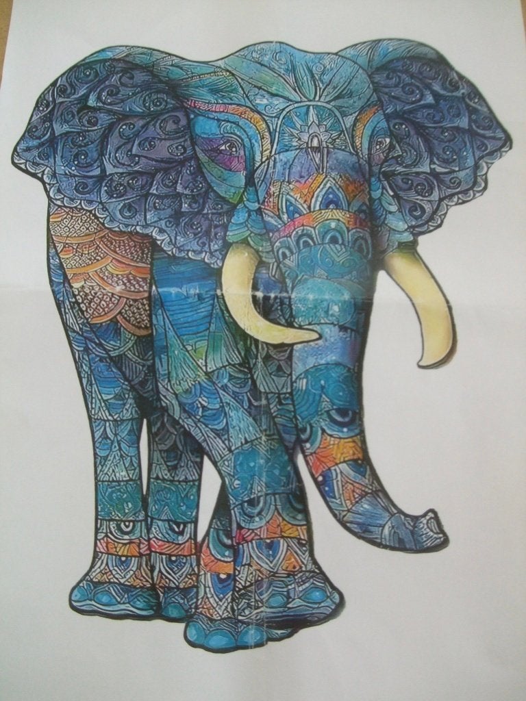 Houten puzzel, Olifant, Ophalen, 500 t/m 1500 stukjes, Gebruikt
