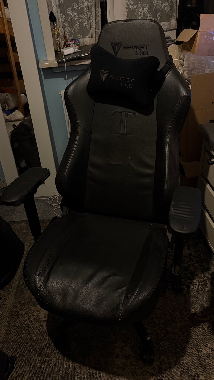 Secret lab gaming stoel TITAN, Huis en Inrichting, Ophalen, Gebruikt, Zwart, Gaming bureaustoel