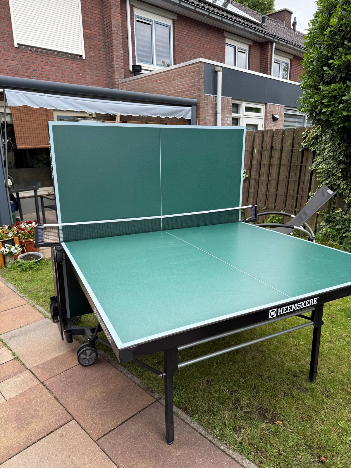 Heemskerk Outdoor Tafeltennistafel - Inclusief Batjes, Ophalen, Zo goed als nieuw, Tafel Outdoor, Verrijdbaar