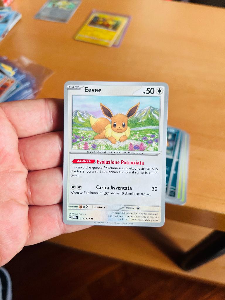 Eevee 074/131 Prismatic Evolutions Pokemon, Verzenden, Zo goed als nieuw, Losse kaart, Foil