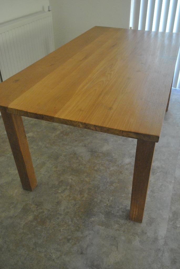 Tafel, teakhout, 90 bij 180 cm, Huis en Inrichting, Tafels | Eettafels, Ophalen, Gebruikt, Teakhout, 50 tot 100 cm