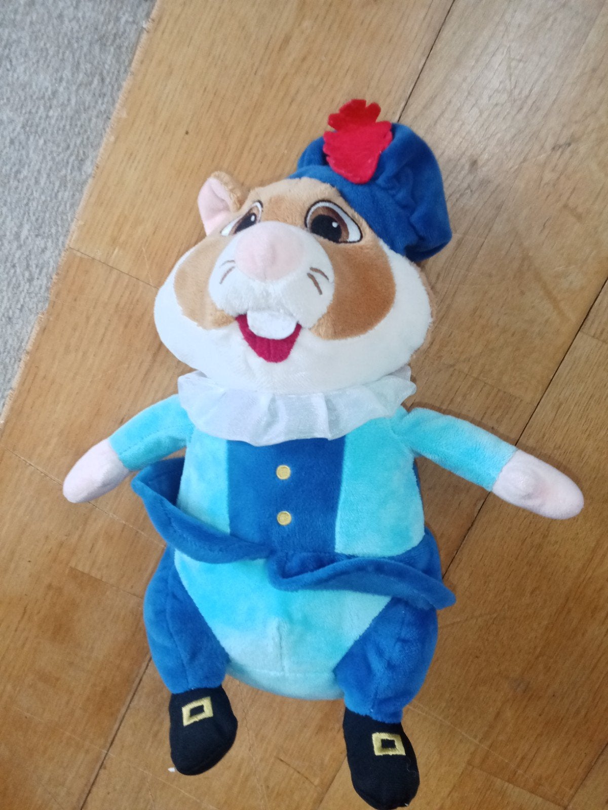 AH Knuffel Hamster in blauw kostuum, Ophalen, Albert Heijn, Hamster, Blauw