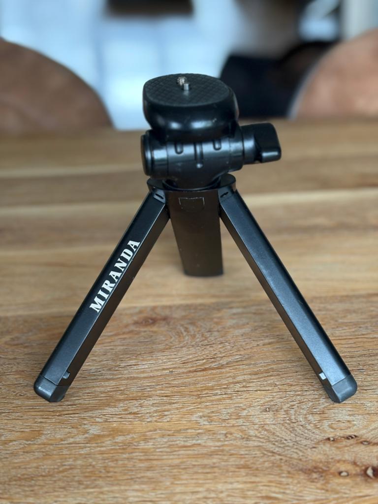 Miranda mini statief, Ophalen of Verzenden, Zo goed als nieuw, Minder dan 150 cm, Driepoot