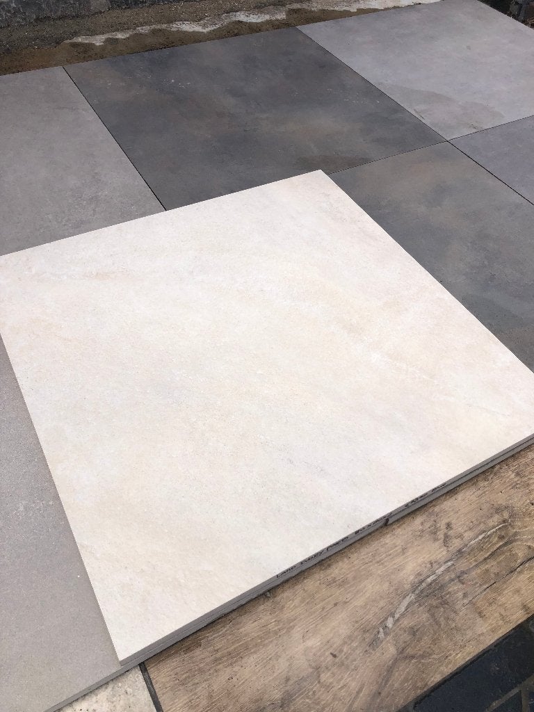 keramische terrastegels 80x80x2 cm 1 ste lichte kleur actie, Keramiek, Nieuw, Ophalen of Verzenden, 10 m² of meer