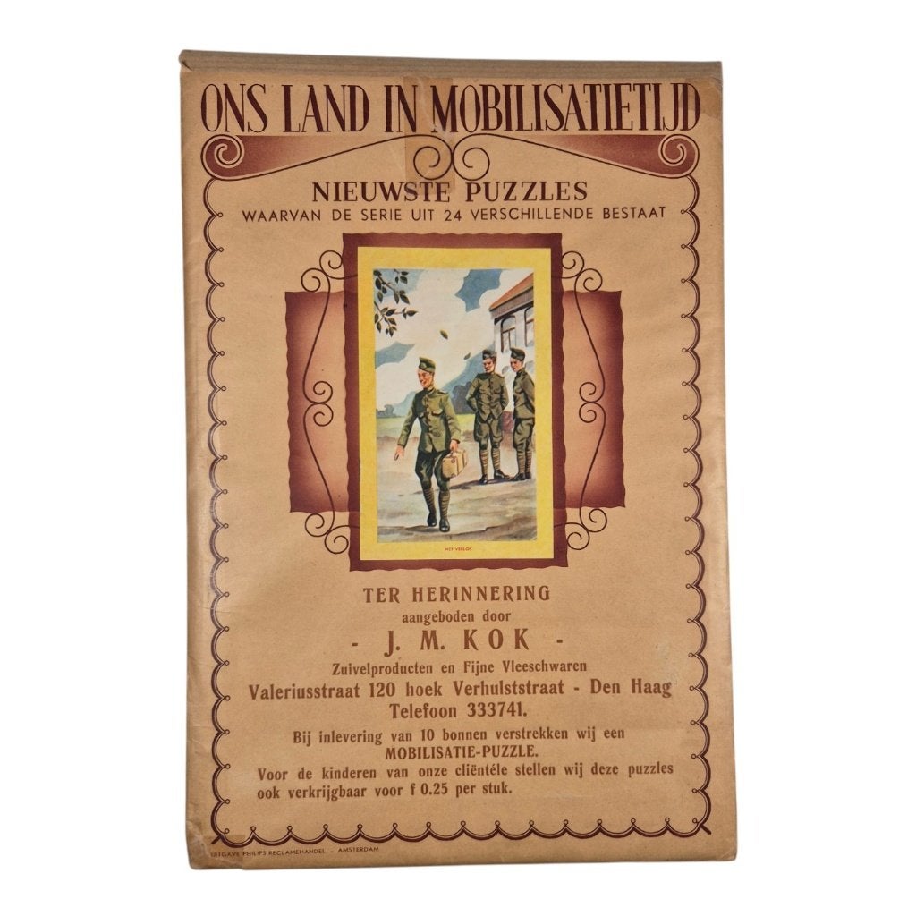 Nederlandse mobilisatiepuzzel in verpakking/envelop., -, -, Overige typen, Ophalen of Verzenden