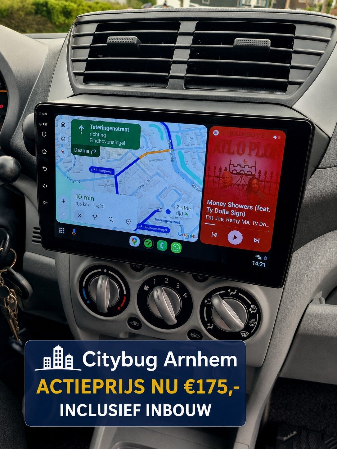 Suzuki Alto / Nissan Pixo Carplay Incl. inbouw, Auto diversen, Autoradio's, Ophalen of Verzenden, Nieuw