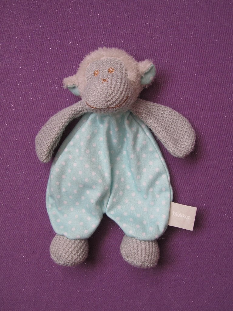 BLOKKER Knuffeldoekje AAP. BLAUW **Nieuw**, Blauw, Nieuw, Ophalen of Verzenden, Met label