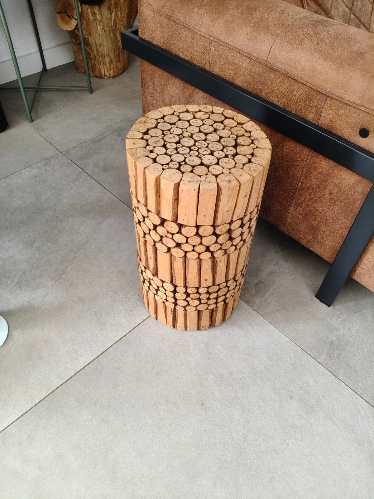 bijzettafel hout, Ophalen, Minder dan 50 cm, Rond, Minder dan 50 cm