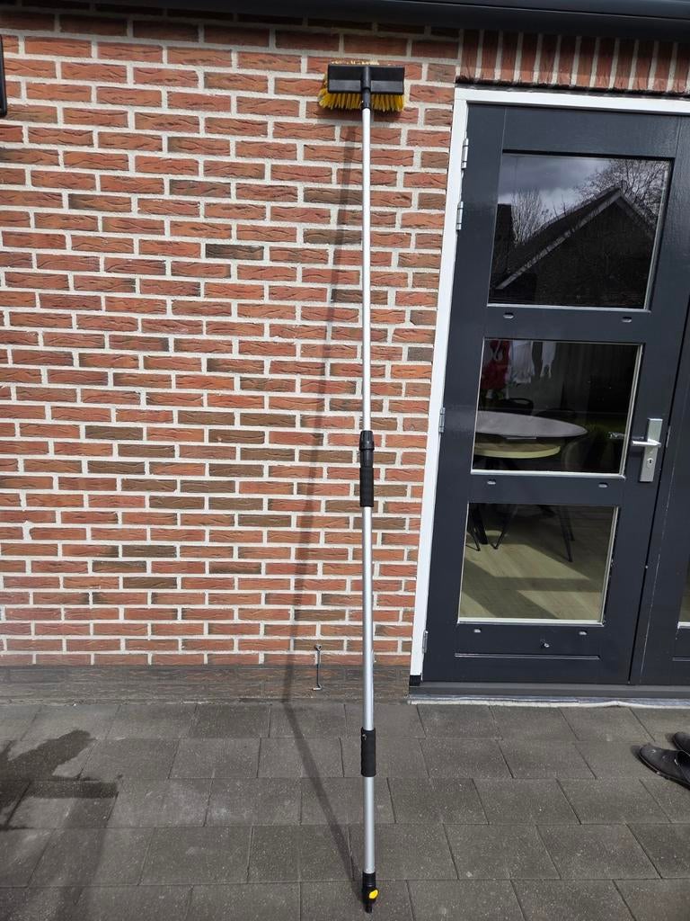 Wasborstel met 3m telescoopsteel en wateraansluiting, Doe-het-zelf en Verbouw, Overige Doe-het-zelf en Verbouw, Gebruikt, Ophalen