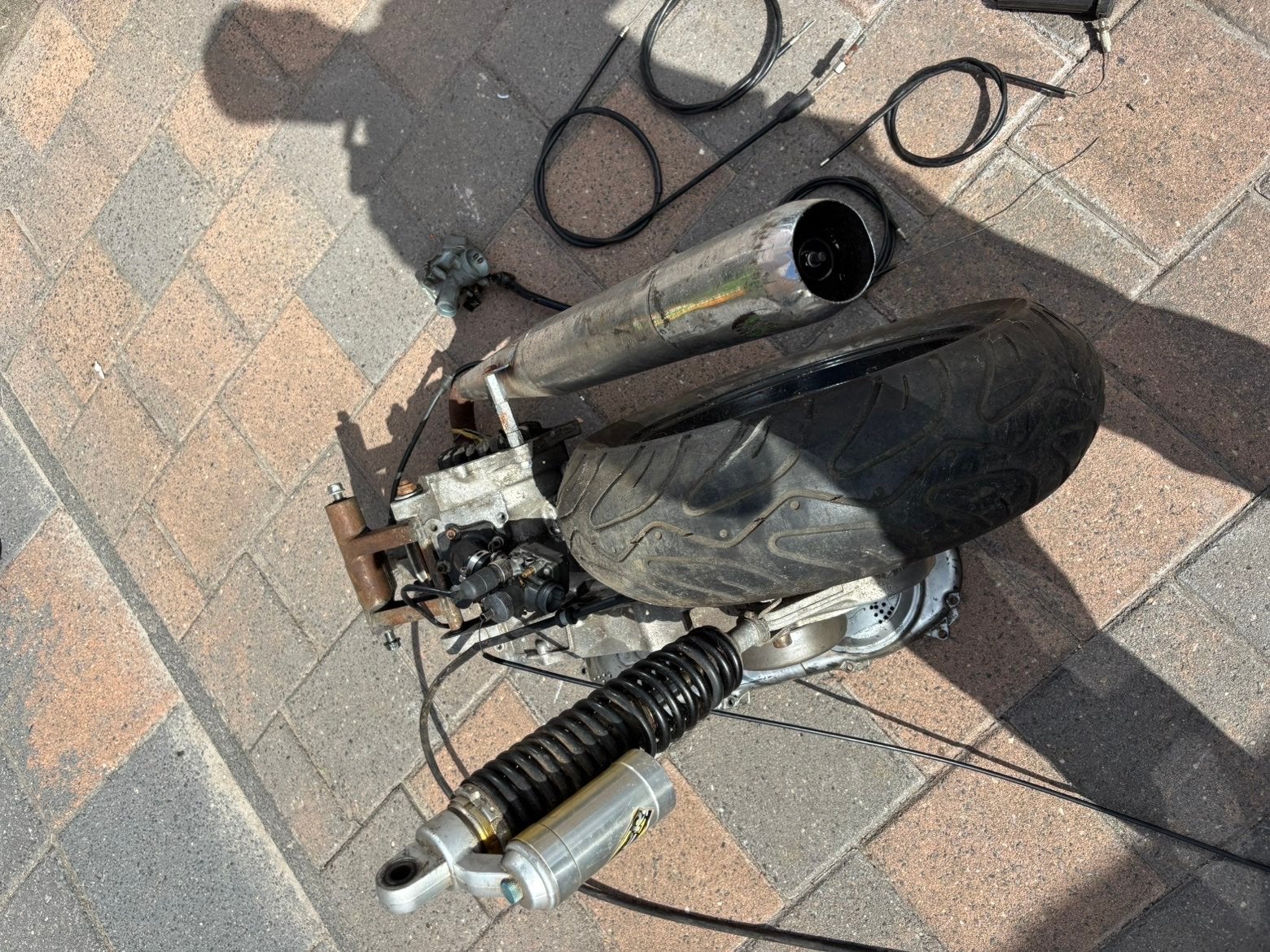 Suzuki Minarelli Horizontaal Blok met Carburateur en Kabels, Ophalen, Gebruikt, Blok