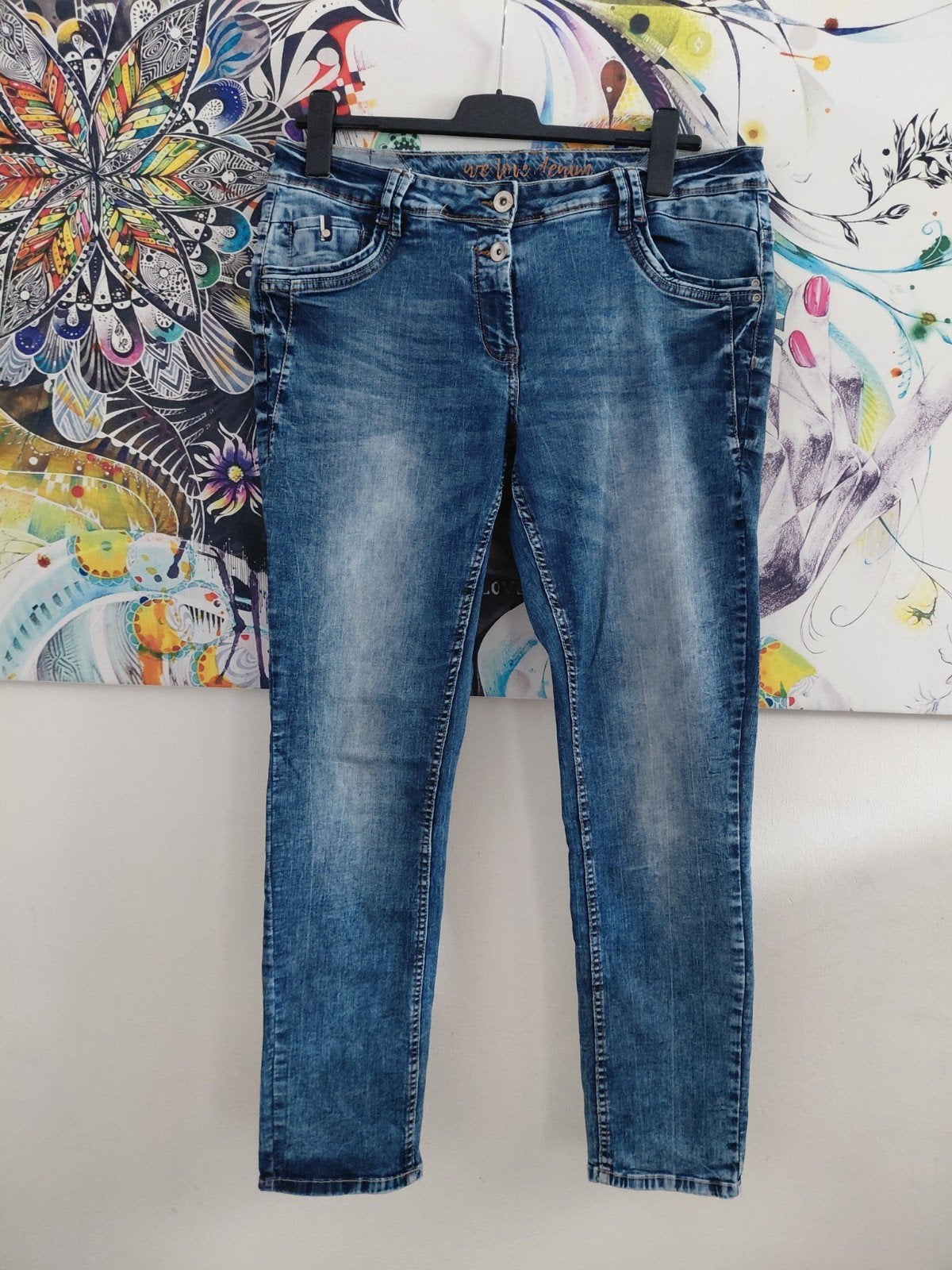 Mooie Cecil spijkerbroek W34 L32 met stretch, Blauw, Ophalen of Verzenden, Zo goed als nieuw, W33 - W36 (confectie 42/44)