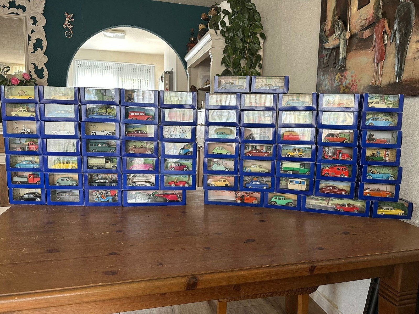 Kuifje complete 70 delige collectie modelauto's, Hobby en Vrije tijd, Modelauto's | 1:43, Ophalen, Zo goed als nieuw