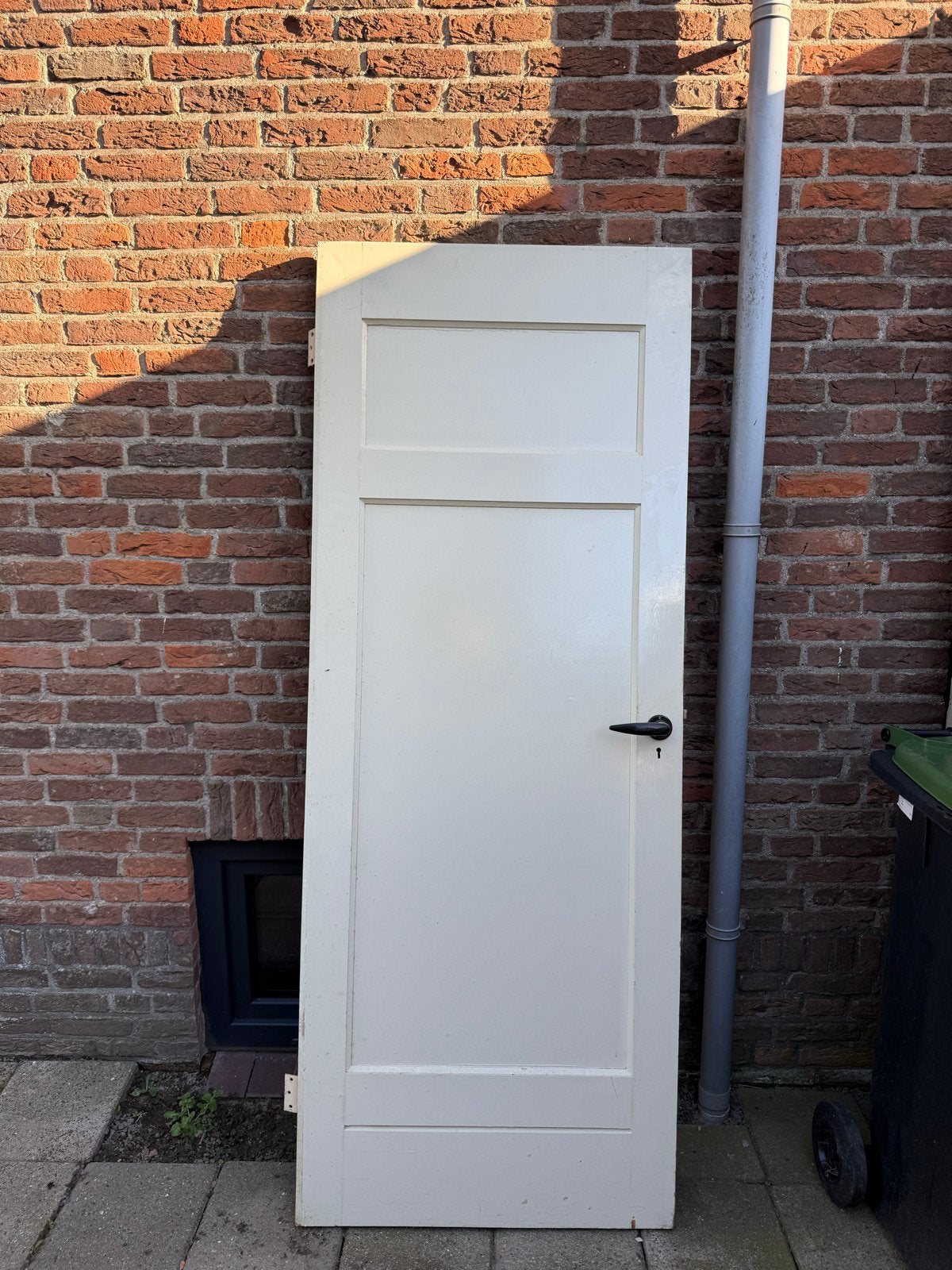 Stomp binnendeur 78x201 cm, crème wit, inclusief beslag, Ophalen, Gebruikt, 80 tot 100 cm, Binnendeur