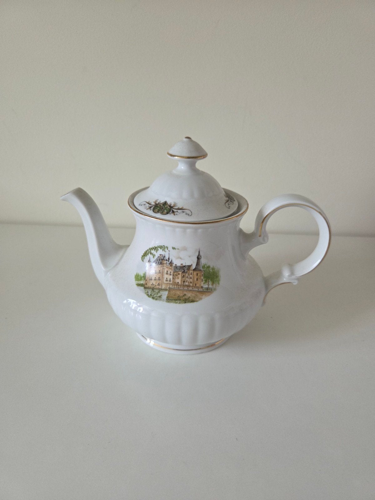 Vintage Bavaria theepot," original Dutch castles" Doorwerth, Antiek en Kunst, Ophalen of Verzenden