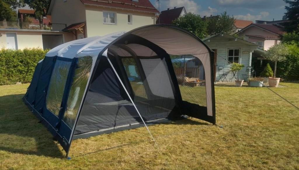 Outwell Rock Lake 5ATC opblaasbare tent met extra's, Caravans en Kamperen, Tenten, Ophalen of Verzenden, Zo goed als nieuw, Tot en met 5