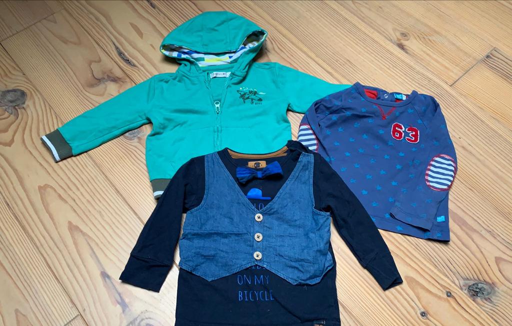 Leuke set jongenskleding: vest, longsleeve, t-shirt, Ophalen of Verzenden, Zo goed als nieuw, Jongetje, Shirtje of Longsleeve